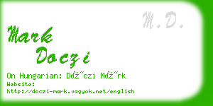 mark doczi business card